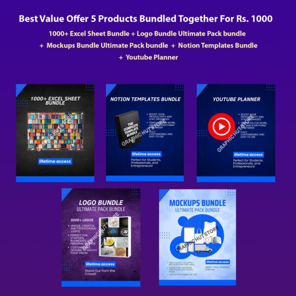 Best Value Offer 5 Products Bundled Together For Rs. 1000